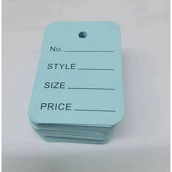 100pcs/lot 3.5x5cm Color Price Tags Kraft Paper Lables for DIY Jewelry Retail Price Tags Handmade Clothes Size Tags Hang Lables blue 100pcs