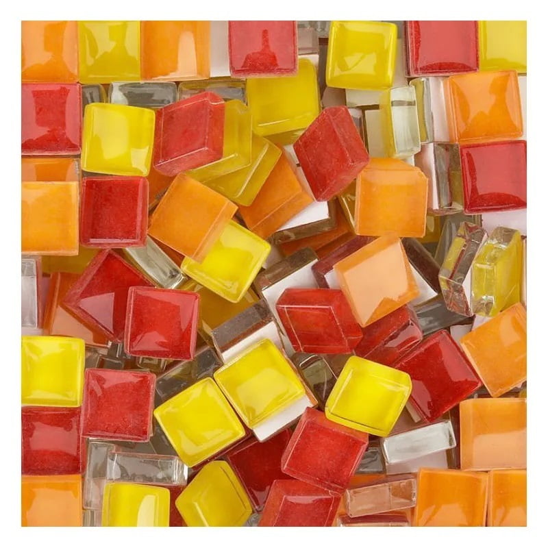 Filhome 500g Andom Leaf Ceamics Mosaic Tiles Fo DIY Cafts