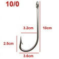 thumbnail image 1 of 100pcs/lot Stainless Steel Fishing Hook Long Shank Saltwater Hooks For Fishing Accessories 34007 Size 1/0-10/0, 1 of 20
