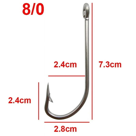100pcs/lot Stainless Steel Fishing Hook Long Shank Saltwater Hooks For Fishing Accessories 34007 Size 1/0-10/0