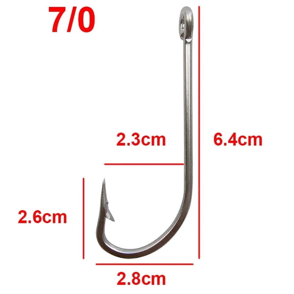 100pcs/lot Stainless Steel Fishing Hook Long Shank Saltwater Hooks For Fishing Accessories 34007 Size 1/0-10/0