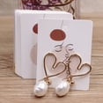thumbnail image 1 of 100pcs newest one/two pari stud earring package card beauty head dangling earring tag 5x6.5cm jewelry package display card E 100card, 1 of 6