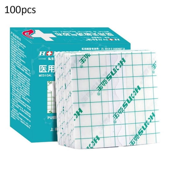100pcs/pack Waterproof Plaster Adhesive Wound Dressing Fixer Tape Bandage' Q8O4