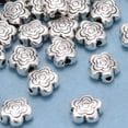 thumbnail image 1 of 100pcs style Alloy Beads Flower Antique Silver Lead Free & Cadmium Free 6x6x3mm Hole: 1mm, 1 of 4