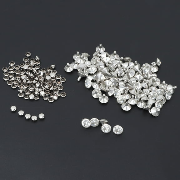 100pcs10mm Metal Rhinestones Rivets Studs Spikes Decoration For Clothes Shoes DIY Craft, Garment Rivet, Clothing Studs
