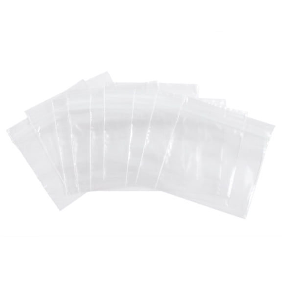 100pk 3 x 3 Self Locking Plastic Bags 2mm Thick All Purpose Storage Baggies