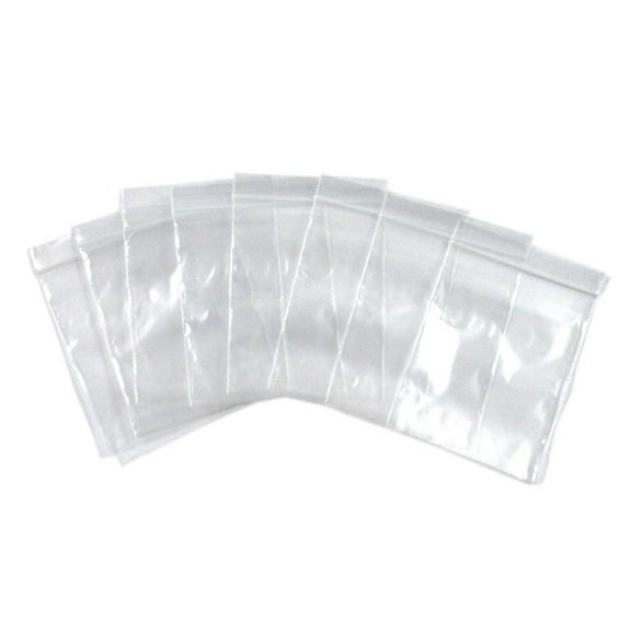 100pk Self Locking Plastic Bags 2mm Thick All Purpose Storage Bags (Many Sizes)