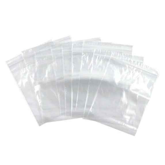 100pk Self Locking Plastic Bags 2mm Thick All Purpose Storage Bags (Many Sizes)