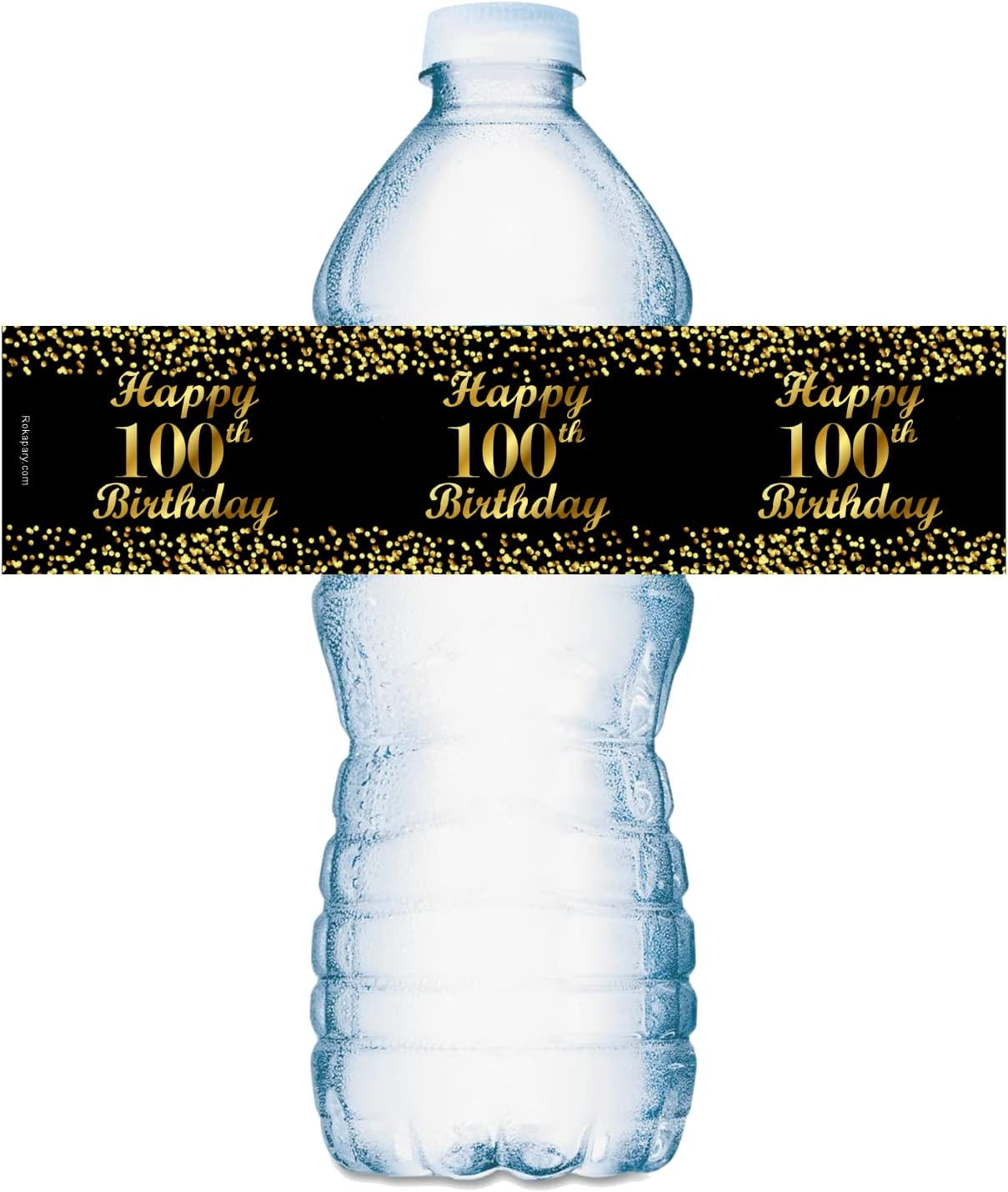 Donut Grow Up Birthday Water Bottle Stickers - 20 Waterproof Wrap Labels For Party Decorations
