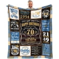 thumbnail image 1 of 100th Birthday Blanket 60 x 50 inch - Gifts for 100 Year Old Man - 100th Birthday Gifts for Men -100th Birthday Gift Ideas for Dad, Grandpa - 100th Birthday Decorations, 1 of 5
