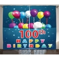 thumbnail image 1 of Ambesonne Blue Curtains 2 Panel Set, Balloons on Stars, 108" x 108", Blue and Dark Blue, 1 of 3