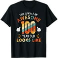thumbnail image 1 of 100th Birthday Gifts 100 Years Old looks Like Funny Birthday T-ShirtMen and women, White Black T-shirt, size: Extra large S-4XL, 1 of 4