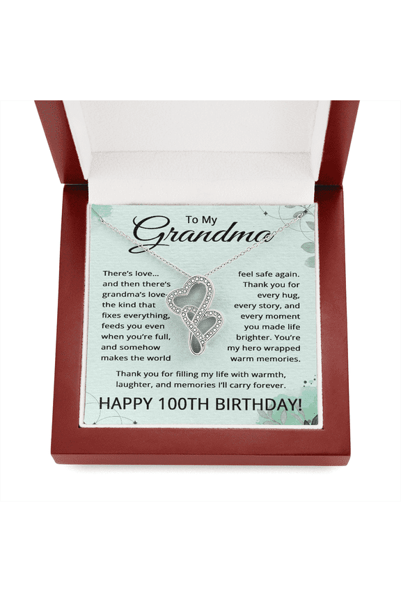100th Birthday Gifts for Grandma - To My Grandmother Necklace - 100 Years Old Grandma Style: Luxury Box