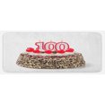 thumbnail image 1 of 100th Birthday Kitchen Mat, Photo of Pastry Party Cake with Candles and Sprinkles Image Celebration, Plush Decorative Kitchen Mat with Non Slip Backing, 47" X 19", Multicolor, by Ambesonne, 1 of 1