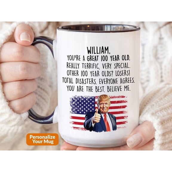 100th Birthday Mug Personalized 100th Birthday Gift For Women Men Her Funny 100 Years Old