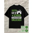 thumbnail image 1 of 100th Day Gamer for men 180G 100% Cotton black Funny Unisex Shirt Printed tshirts Casual Unisex Shirt Cotton tshirts Fashion Unisex Shirt Short Sleeve tshirts, 1 of 7