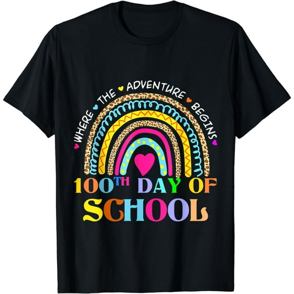 100th Day Of School Teacher - 100 Days Smarter Rainbow T-Shirt