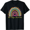 thumbnail image 1 of 100th Day Of School Teacher 100 Days Smarter Rainbow T-Shirt, 1 of 4