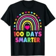 thumbnail image 1 of 100th Day Of School Teacher 100 Days Smarter Rainbow T-Shirt, 1 of 3
