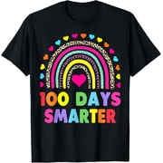 100th Day of School Teacher 100 Days Smarter Rainbow Kids Boys Girls T-shirt