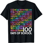 100th Day of School Teacher Kids 100 Days Math Numbers T-Shirt