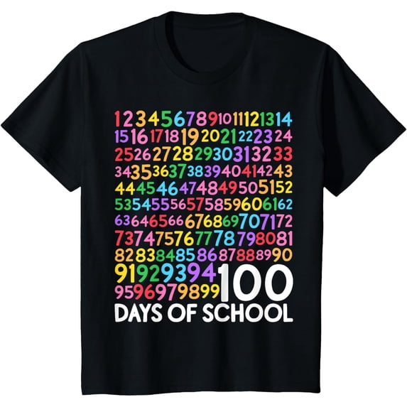 100th Day of School Teacher Kids 100 Days Math Numbers T-Shirt