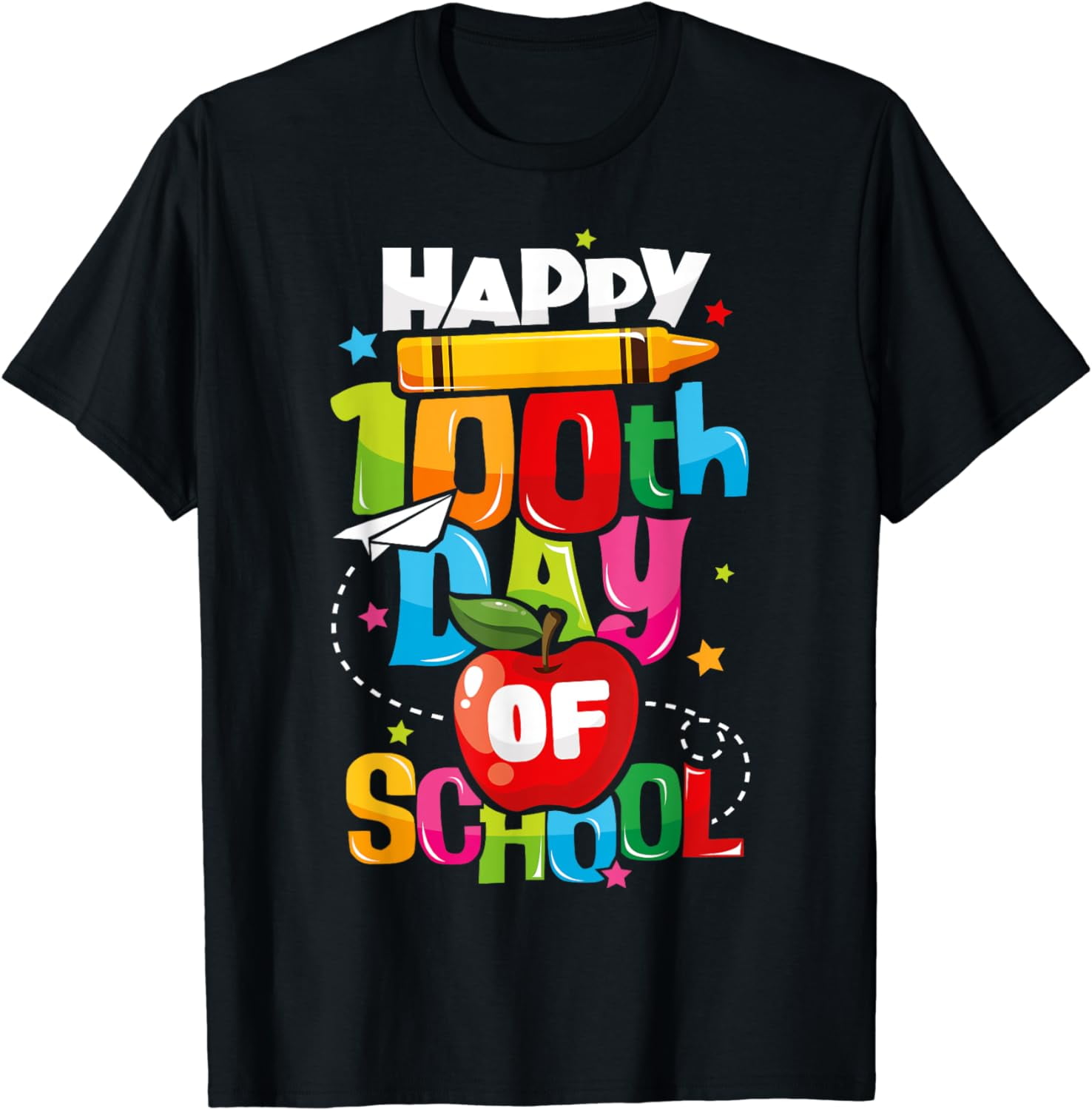 100th Day of School Teachers Kids Child Happy 100 Days T-Shirt ...