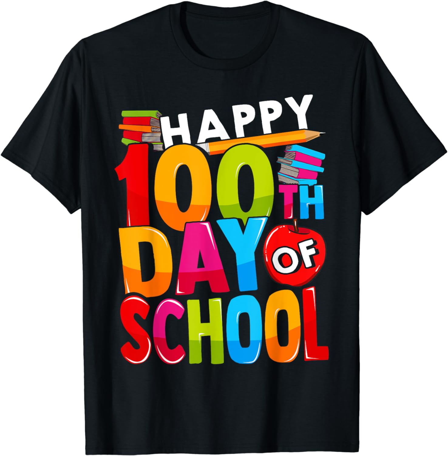 100th Day of School Teachers Kids Happy 100 Days T-Shirt - Walmart.com