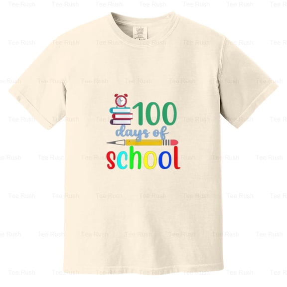100th Days School Reading Books Teacher Life, Funny, 100 Days, Gift, Comfort Color T-Shirt Unisex, up to 4XL
