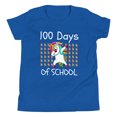 thumbnail image 1 of 100th Days Shirt Dabbing Unicorn Kids School Shirt 100 Days of School Shirt Dabbing Unicorn Shirt 100 Days Shirt 100 Days T-Shirt  (True Royal, L), 1 of 1