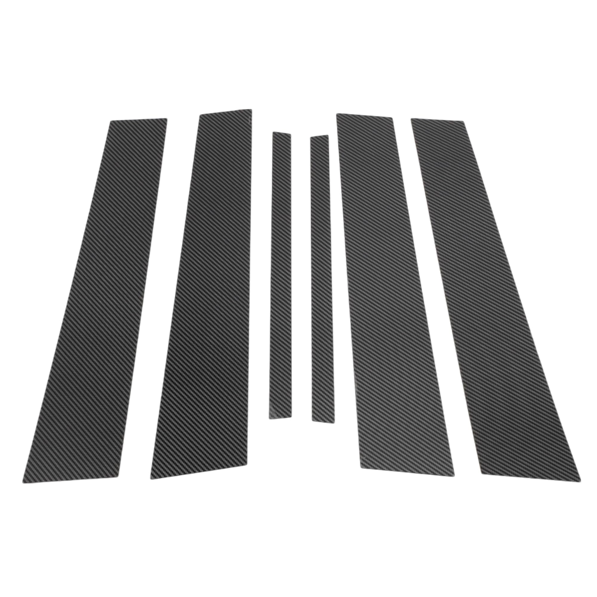 Door Pillar Window Trim Covers For Toyota Highlander 2015-2021 - Anti-Scratch Black Plastic Set Of 6