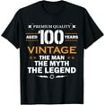 thumbnail image 1 of 100th T-ShirtVintage The Man Myth Legend 100 Year Old Birthday100% cotton, 1 of 5