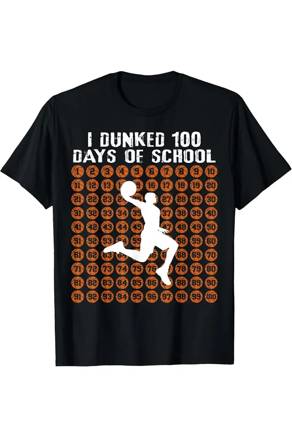 100th day of school Basketball 100 Days Balls Boys Kids T-Shirt