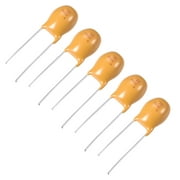 100uF Tantalum Capacitor 25V 2 Pin Yellow Radial Dipped Tantalum Bead Capacitors 5pcs