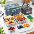 Modular Electrical Box Image 100w Electric Lunch Box For Adults 2 Pack 1.8l Portable Food Warmer ...