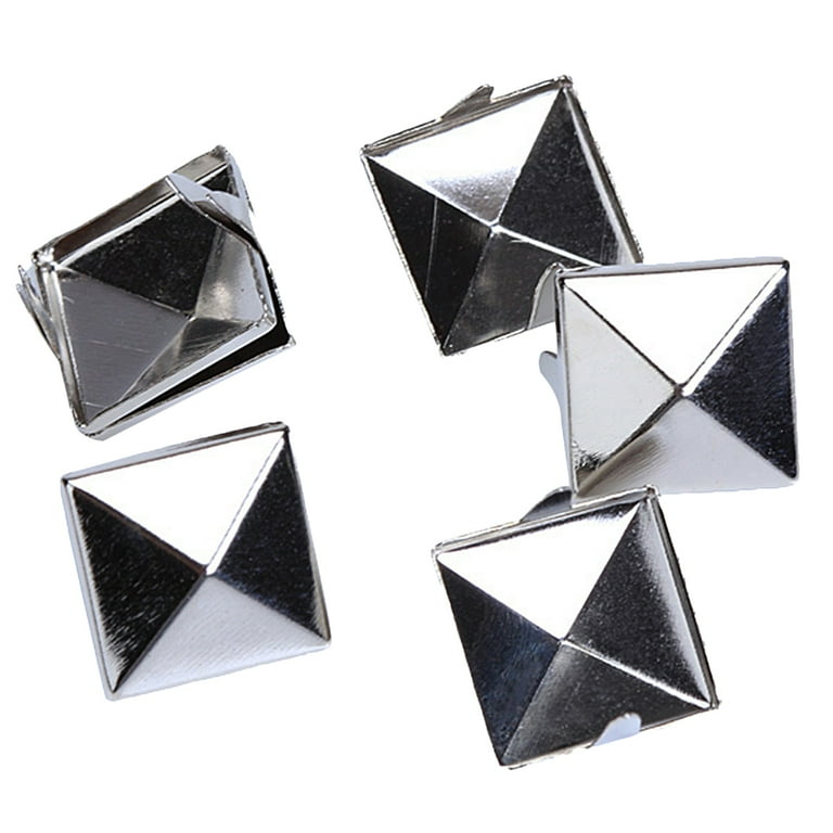 パーツ Jewxlry 100x 12mm Silver Pyramid STUDS spikes Goth leathercraft