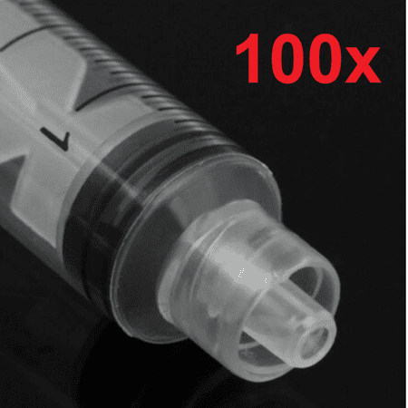 100x 5mL Disposable Syringe Luer Lock Tip Liquid Medical Plastic 5cc Sterile