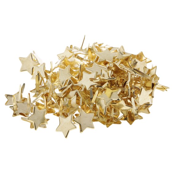 100x Brads Paper Fastener for Paper Craft Gold 14mm