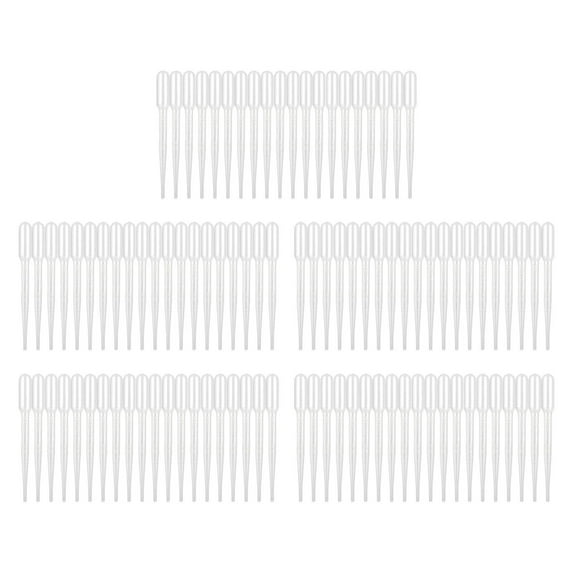 100x Disposable Eye Dropper Transfer Pipettes Testing Mini Portable Accessories DIY arts sciences Class Kids Craft Travel Home Use 2mL