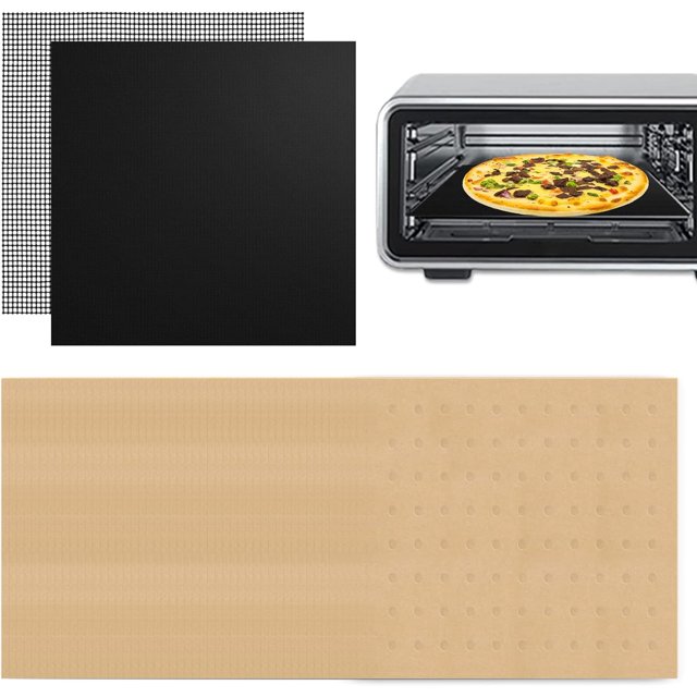 100x Disposable Parchment Paper with 1x Reusable Air Fryer Oven Liner