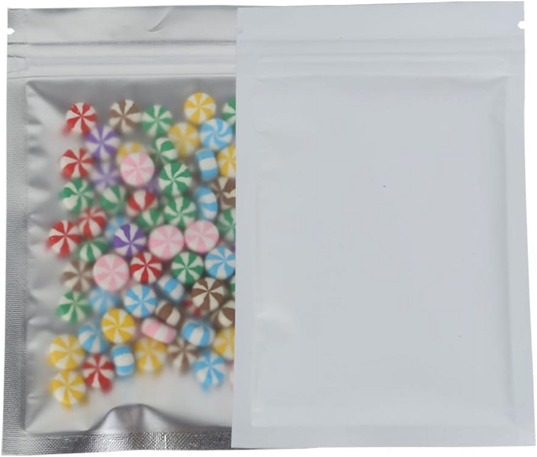 100x Premium Matte Clear Front Color Back Resealable Flat Zip Close ...