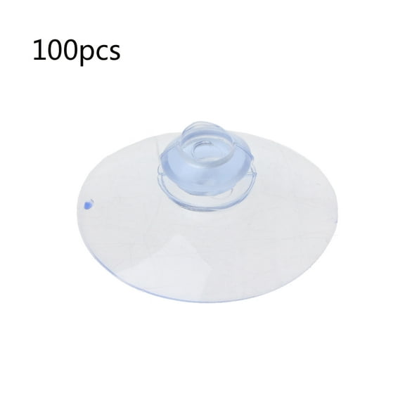 100x Suction Cups Without Hooks Plastic Sucker for Glass Table Tops Reusable