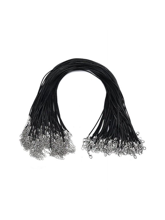 100x Wax Line Necklace Pendant Charms Cord Beads String Lobster Strap Rope Bs AL