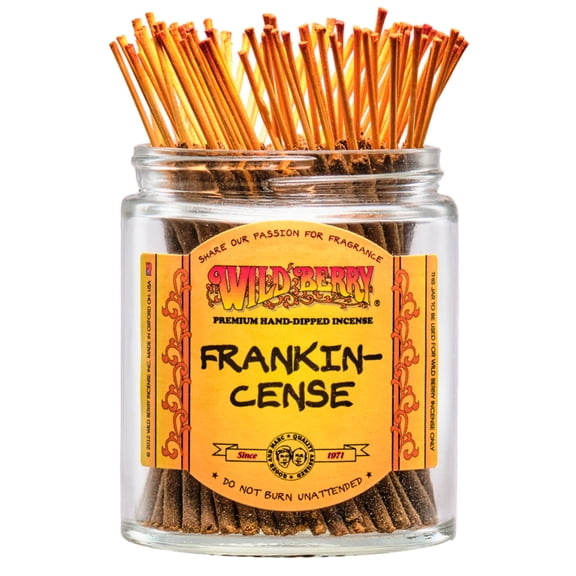 100x Wild Berry Shorties 4" Incense Sticks - Frankincense - USA Made Hand Dipped Wildberry