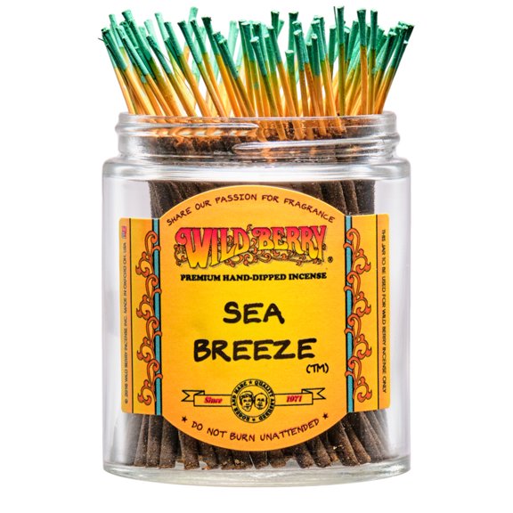 100x Wild Berry Shorties 4" Incense Sticks - Sea Breeze - USA Made Hand Dipped Wildberry