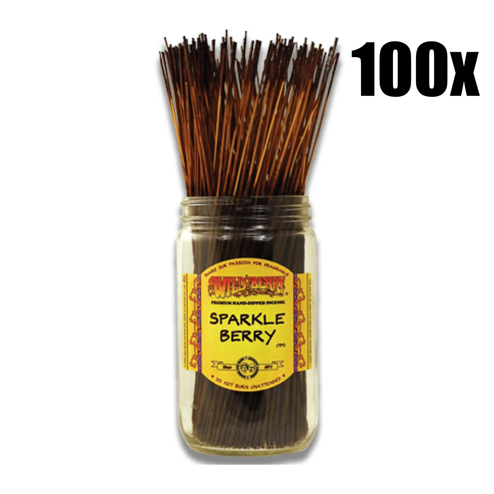 100x Wild Berry Sparkle Berry Incense Sticks ( 100 Sticks Per Pack ) Wildberry