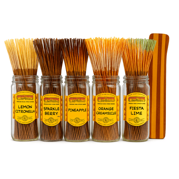 100x Wild Berry Traditional 11' Incense Sticks - Citrus Energy - Variety Pack