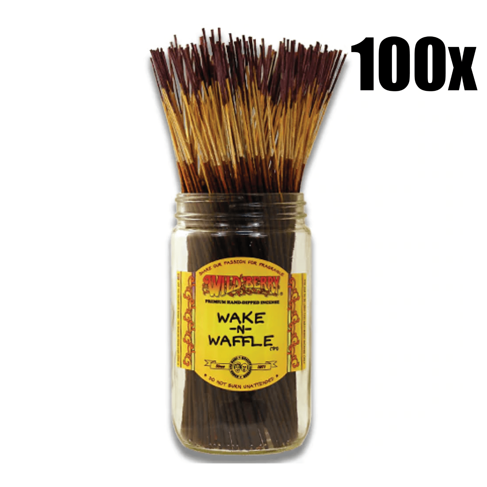 100x Wild Berry Wake N Waffle Scent Incense Sticks ( 100 Sticks ) Wildberry