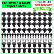 100x for TOYOTA & LEXUS Trim Panel Clips Bumper Fender Push Pin Rivet 7 8 9mm US