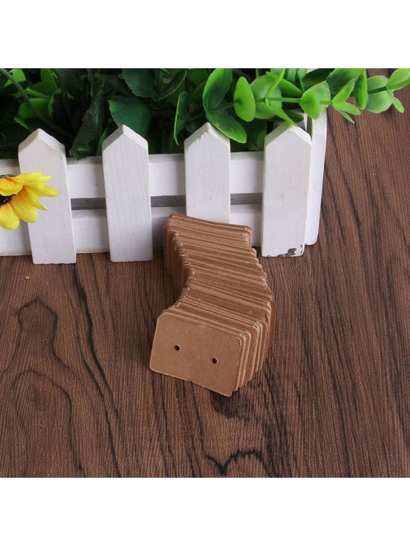 100x/set Earring Display Cards White Paper Earrings Tags Ear Stud Earring Card